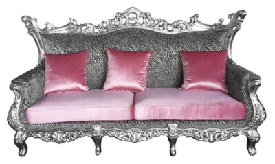 Sofa Rolled Arm Sofa Baroque Rolled Arm Sofa Pink Zebra