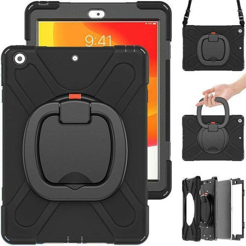 Für iPad 6/7/8/9/10/11. Gen stoßfeste robuste drehbare Ständer Riemen Hülle Cover - Bild 13 von 123