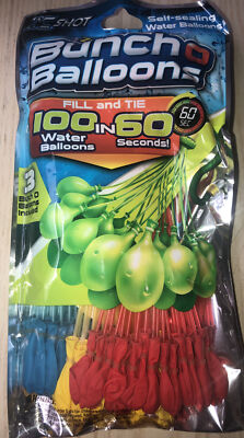 Water Balloons ZURU Bunch O Balloons Self-Sealing 100 Count RED YELLOW BLUE