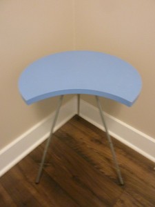 Crate Barrel Designed By Umbra Blue Modern 22 H Side Table Euc Made In Canada Ebay