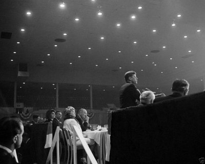President John F. Kennedy speaks at Albert Thomas dinner Houston New 8x10 Photo