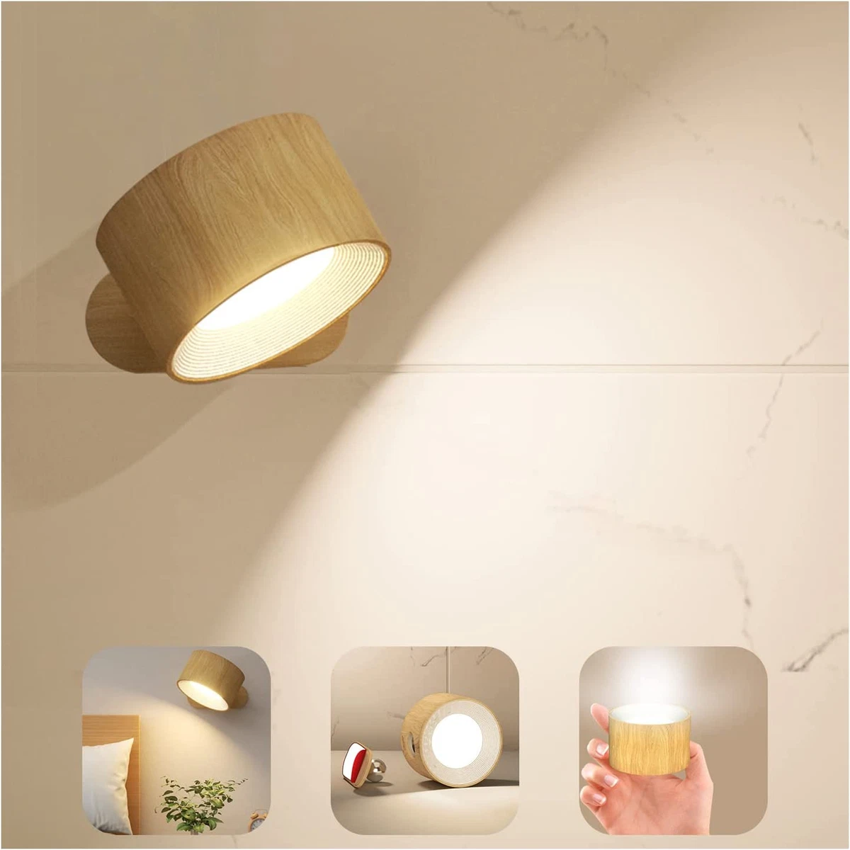 Battery operated shop hanging wall lights