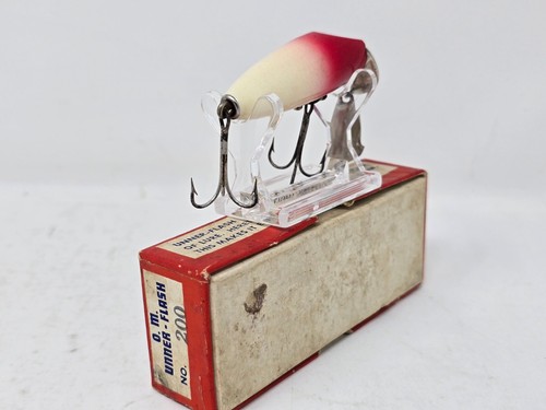 VINTAGE O.M. BAIT CO. UNNER-FLASH 200 MADE IN MICH. Nel 1938 con scatola molto rara - Foto 6 di 9