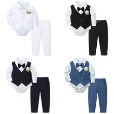 Baby Boy Suit Sets Baby Boy Clothes Formal Wedding Outfit 5 PCS 0-18 Months