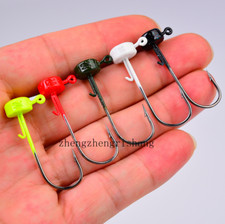 30pcs/Lot Fishing Ned Rig Jig Heads Weedless Finesse Mushroom Wide Gap Ned Hooks
