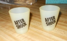 2 After Shock frosted shot glasses NEVER USED...