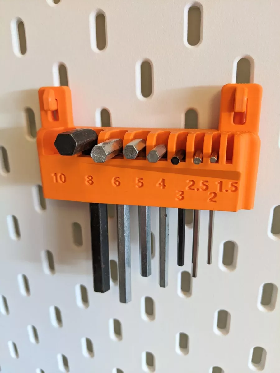 Hex Allen Key Holder Ikea Skadis Peg Board Storage Accessory