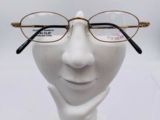 Vintage Royce INTL Eye Wear Gold Antique Metal Oval Sunglasses Frames Korea