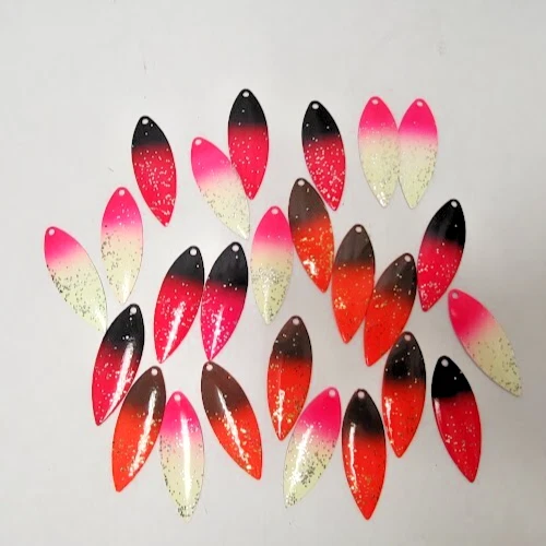 25  Premium Painted Willow leaf  Sz 5  Spinner Bait Blade- Assorted