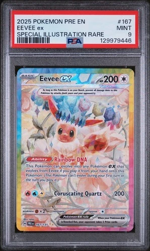 2025 POKEMON PRE EN-PRISMATIC EVOLUTIONS #167 EEVEE EX PSA 9