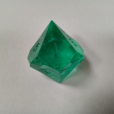Gamescience dice, gem, d10 1-5 twice, green