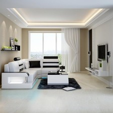 Divano in pelle divano soggiorno divano ad angolo rivestimento angolare design moderno divano L6016D