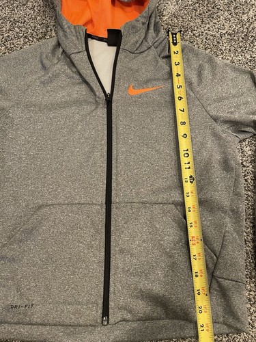 NIKE Drifit Boys Youth Size Large Grey Jacket Zip Fleece - Picture 8 of 9