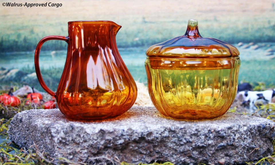 ANTHROPOLOGIE CINDY CREMA DE VIDRIO Y AZUCARERO - NUEVO EN CAJA - PERFECTO PARA TU MESA DE OTOÑO Foto 2 de 4