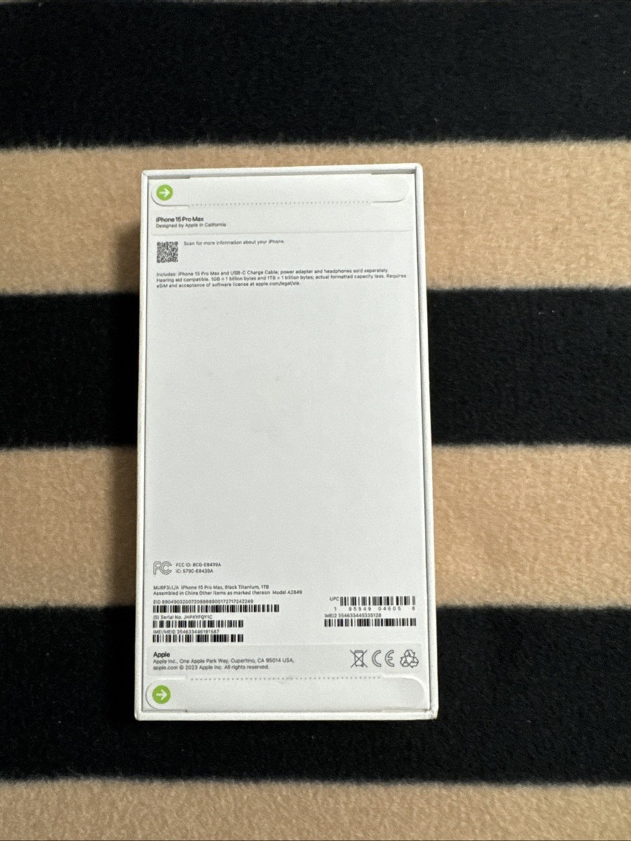 Buy Apple iPhone 15 Pro Max - 1 TB - Black Titanium (Unlocked