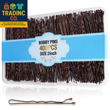 400Pcs Bobby Pins Brown,  Bobby Pin, 2 Inch Premium Bobby Pins Secure Hold & Pai