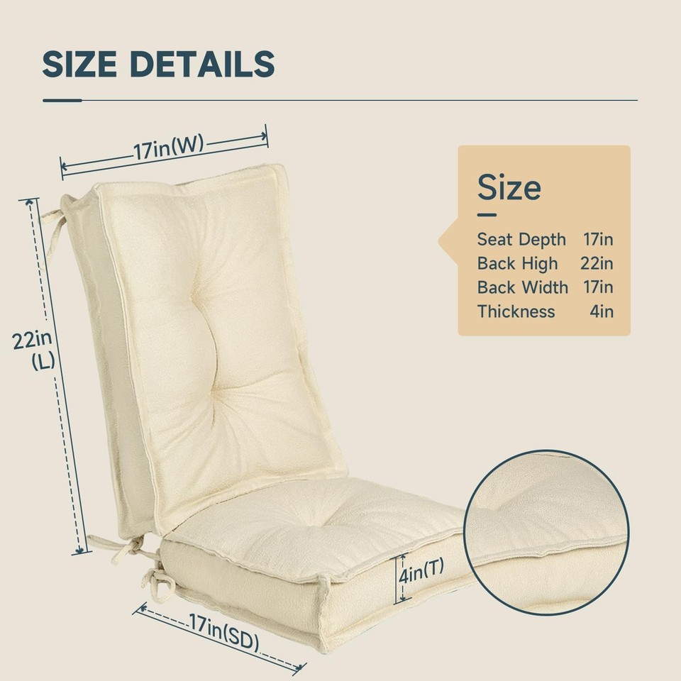 Waterproof Rocking Chair Cushions Indoor Glider Rocker Pads for Wooden ...