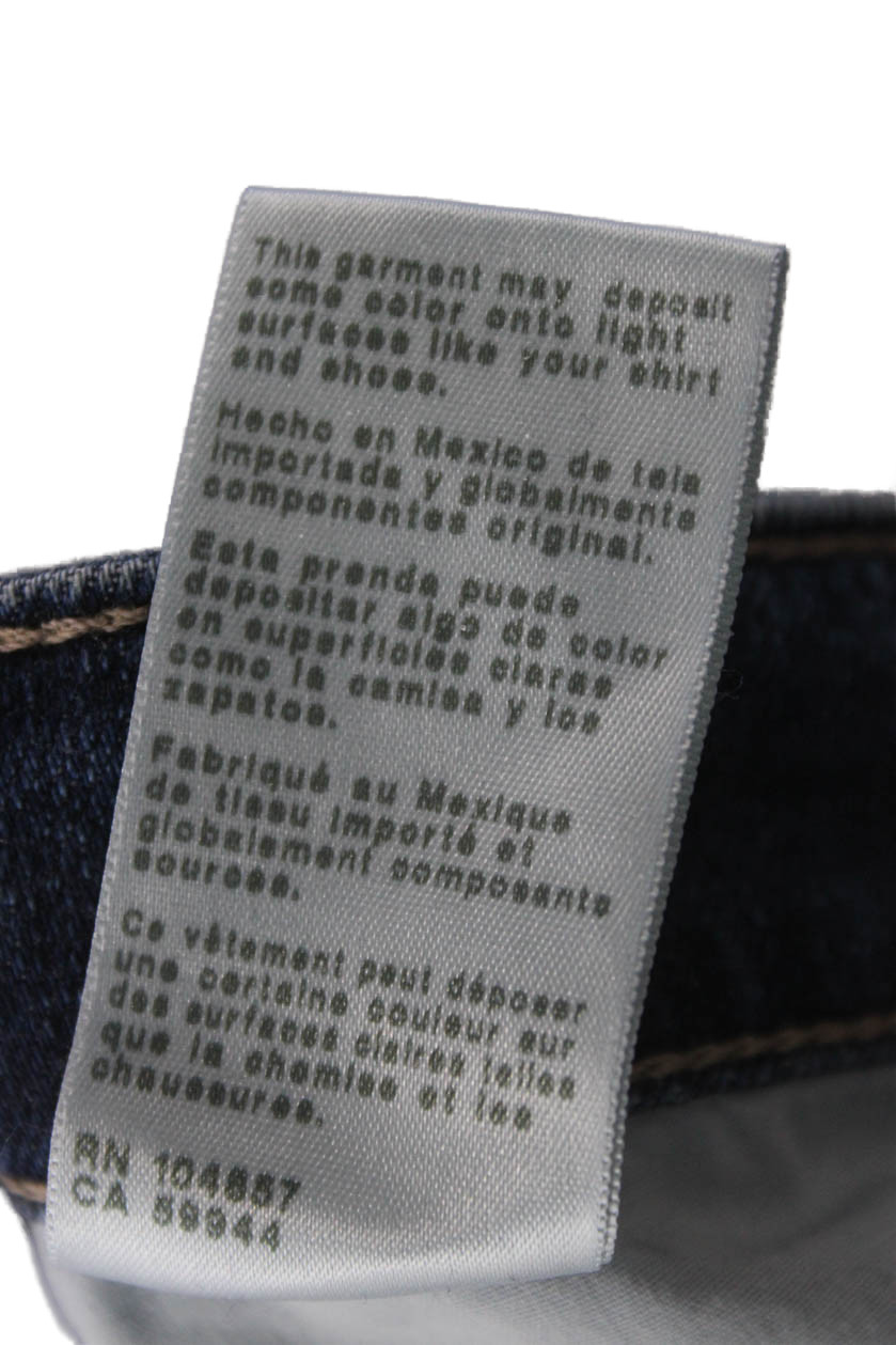 AG Women Cropped Wide Leg Jeans Dark Blue Mid Rise Button Size 28 thumbnail 6