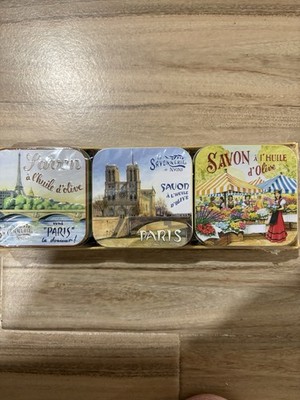 New La Savonnerie De Vons 3 Soap Bar Our Vegetal  Tin Box