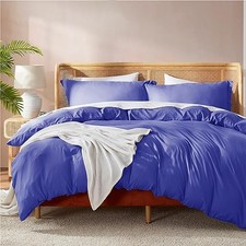 Royal Blue Duvet Cover Queen (90" x 90") - Button Closure 20 - Royal Blue