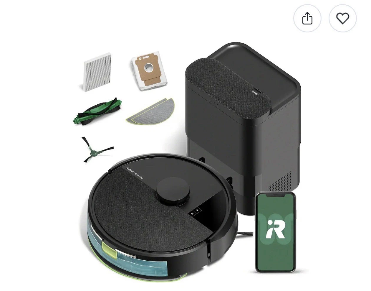 iRobot - Roomba 105 Combo Vacuum & Mop + AutoEmpty Dock - LiDAR USED LIGHTLY