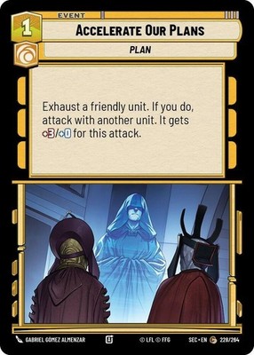 3X-Accelerate Our Plans - Foil-SWU06-Secrets of Power-Star Wars Unlimited