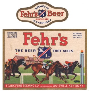 Fehr's X/L Beer label IRTP Fehr Louisville KY 1930s 40s 12 oz