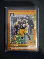 2024 Donruss Optic T.J. Watt #169 Orange Scope Prizm Pittsburgh Steelers #/79