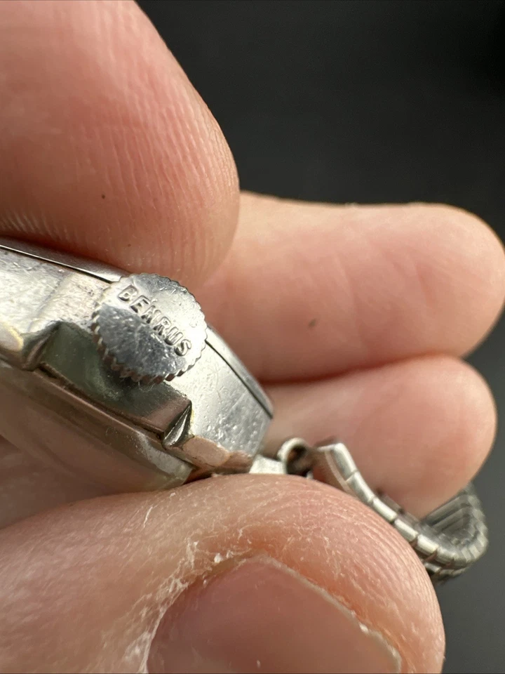 Vintage 1960 Benrus Relógio Feminino 10 Kt GF Corda 21 Joias Suíço- Funciona - Imagem 4 de 4