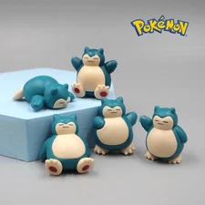 5 Pcs Mini Snorlax Figures Set - Snorlax Toys - Cute Snorlax Decorations.