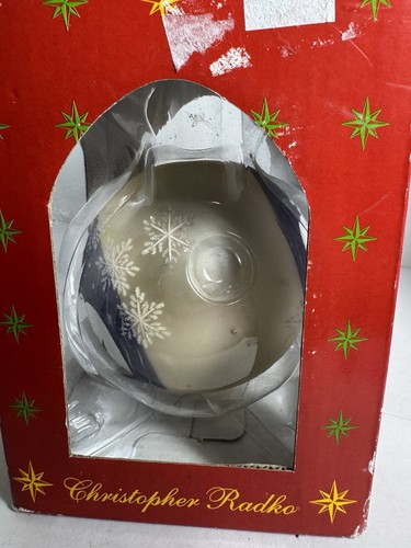 HOME FOR THE HOLIDAYS Glass Snowman Ornament 4” NWT - Picture 5 of 12