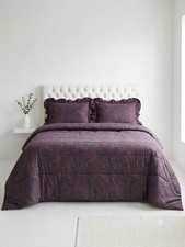 Vintage Ralph Lauren Bohemian Burgundy Paisley Comforter 2 Shams King Size Rare