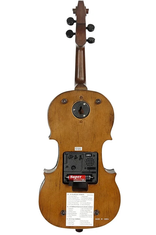 Rhythm Clocks Fiddler Wooden Musical Clock (4MHA03WD06) NEW IN BOX! - Image 4 of 4