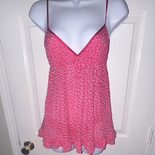 Victoria  s Secret Heart Print Camisole Lingerie Set w/ Matching Panties,
