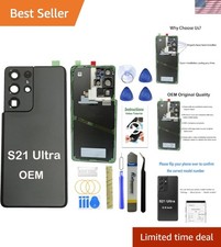 for Samsung Galaxy S21 Ultra Back Glass Replacement,Oem Back Cover Repl