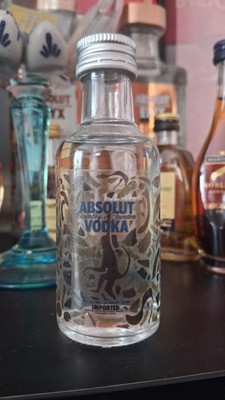 ABSOLUT vodka. Monkey    Mini  Miniatur Flasche / selfmade 