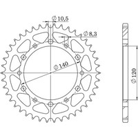 Zahnrad Stahl P520 - Z40 (DIS.16302) Kawasaki 250 KLR 80/84