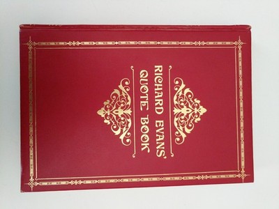 Richard Evan's Quote Book First Edition - Richard L. Evan's - Good - See con...