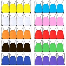 40 Pcs Drawstring Bags, Bulk Drawstring Backpack, Nylon Cinch Draw String Spo...