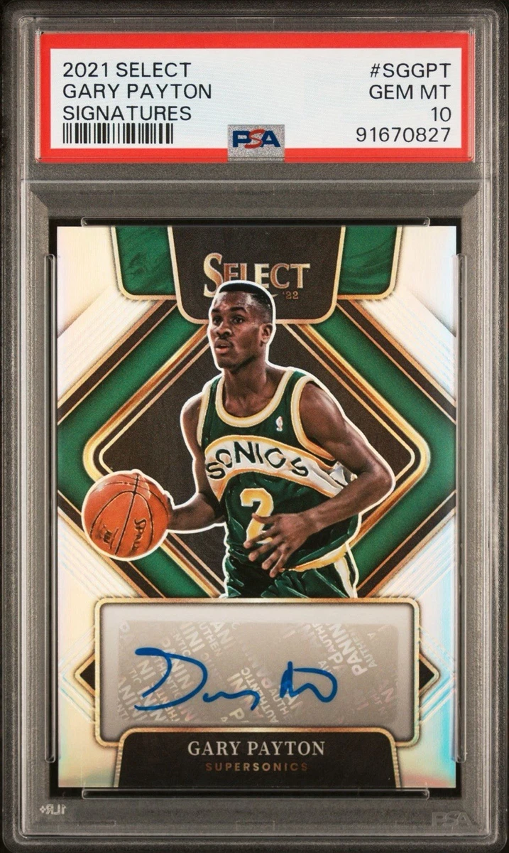 Panini Gary Payton Basketball Autographed Sports Trading Cards
