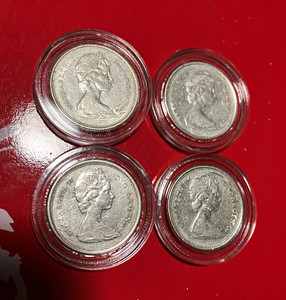 Canada 25C 1965-66 Elizabeth II Caribou Reverse .800 Silver Coin Lot of 4