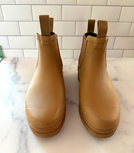 Everlane The Rain Boot Women’s Size 6 Golden Oak Tan Chelsea Waterproof Boots