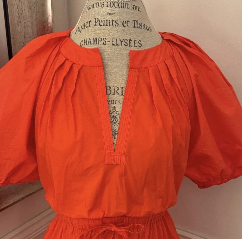 Ulla Johnson 泡泡袖棉质连衣裙 | S 码 — 第 2/4 张图片