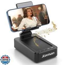 Cell Phone Stand with Wireless Bluetooth Speaker and Anti-Slip Base HD Surrou