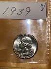 1939 Washington 25C Silver Quarter / UNC