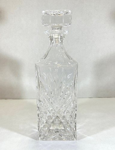 Vintage Godinger Dublin Glass Whiskey Decanter With Stopper 10.5" Tall 750ml