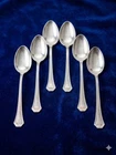 6 Reed & Barton Sterling Silver .925 Teaspoons 120g Antique Not Scrap Monogram W