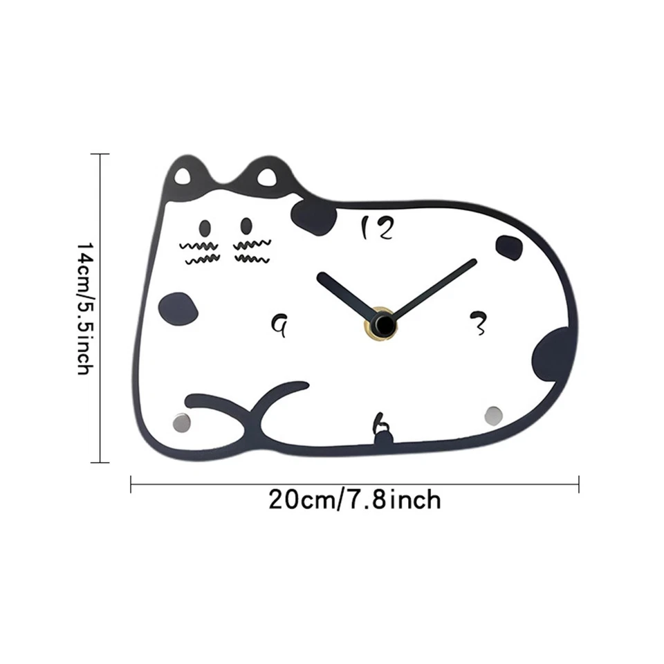 Cat Desk Clock Table Clock Modern Time Clock Ornament Creative Design Quiet - Image 3 of 4