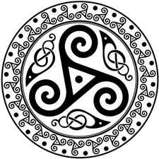 Six sheets Temporary Tattoos for Men and Women Dragon Round Design Triskele a...