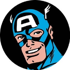 Captain America Comic Art Face Image 3" Round Refrigerator Magnet NEW UNUSED